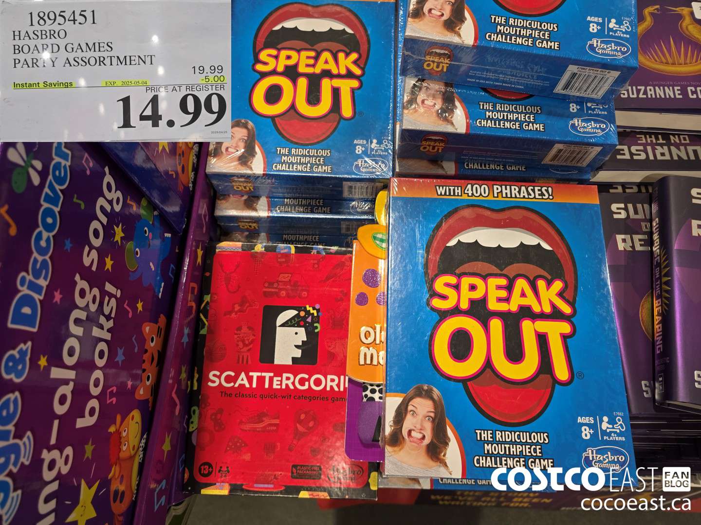 1895451 HASBRO BOARD GAMES PARTY ASSORTMENT ($5.00 INSTANT SAVINGS EXPIRES ON 2025-05-04) $14.99