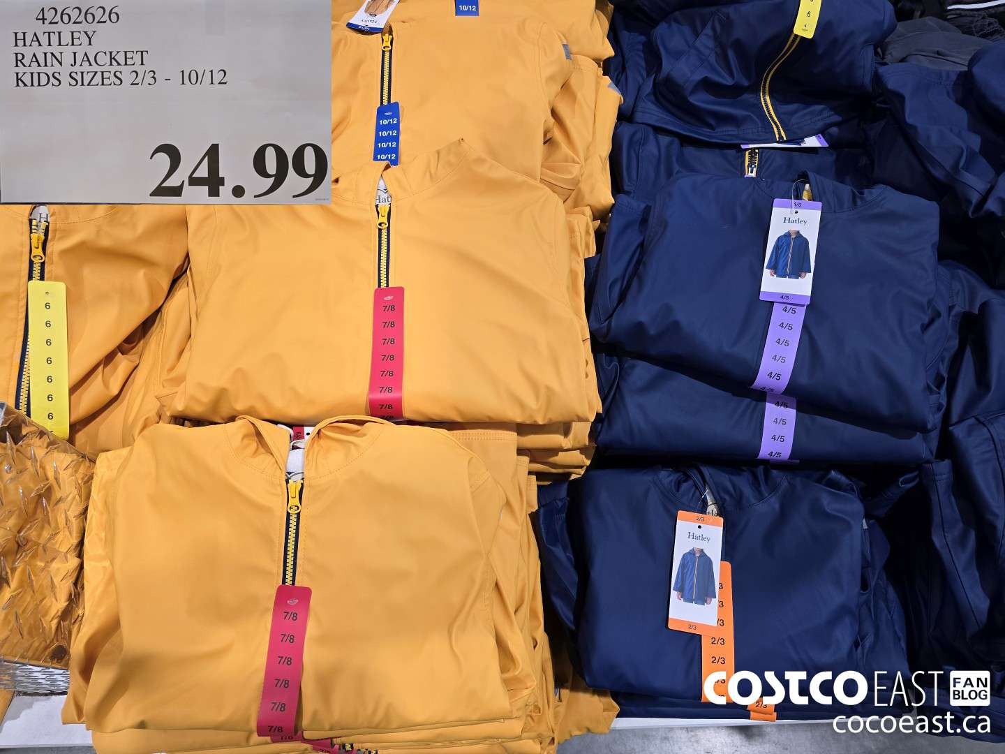 4262626 HATLEY RAIN JACKET KIDS SIZES 2/3 - 10/12 $24.99