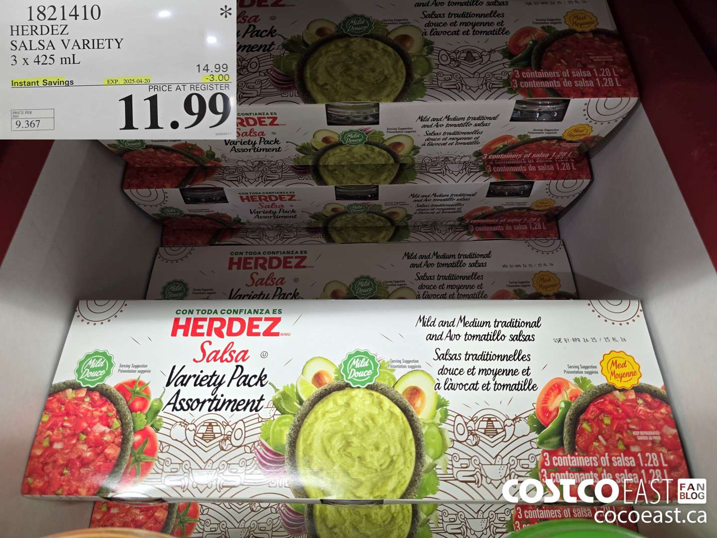 1821410 HERDEZ SALSA VARIETY 3 X 426 ML ($3.00 INSTANT SAVINGS EXPIRES ON 2025-04-20) $11.99