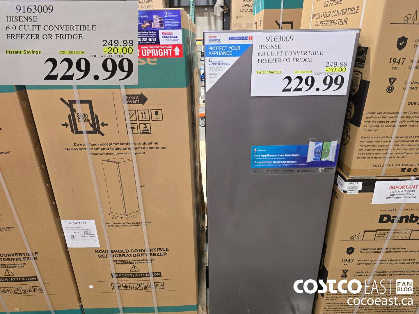 9163009 HISENSE 6.0 CU.FT CONVERTIBLE FREEZER OR FRIDGE ($20.00 INSTANT SAVINGS EXPIRES ON 2025-05-08) $229.99