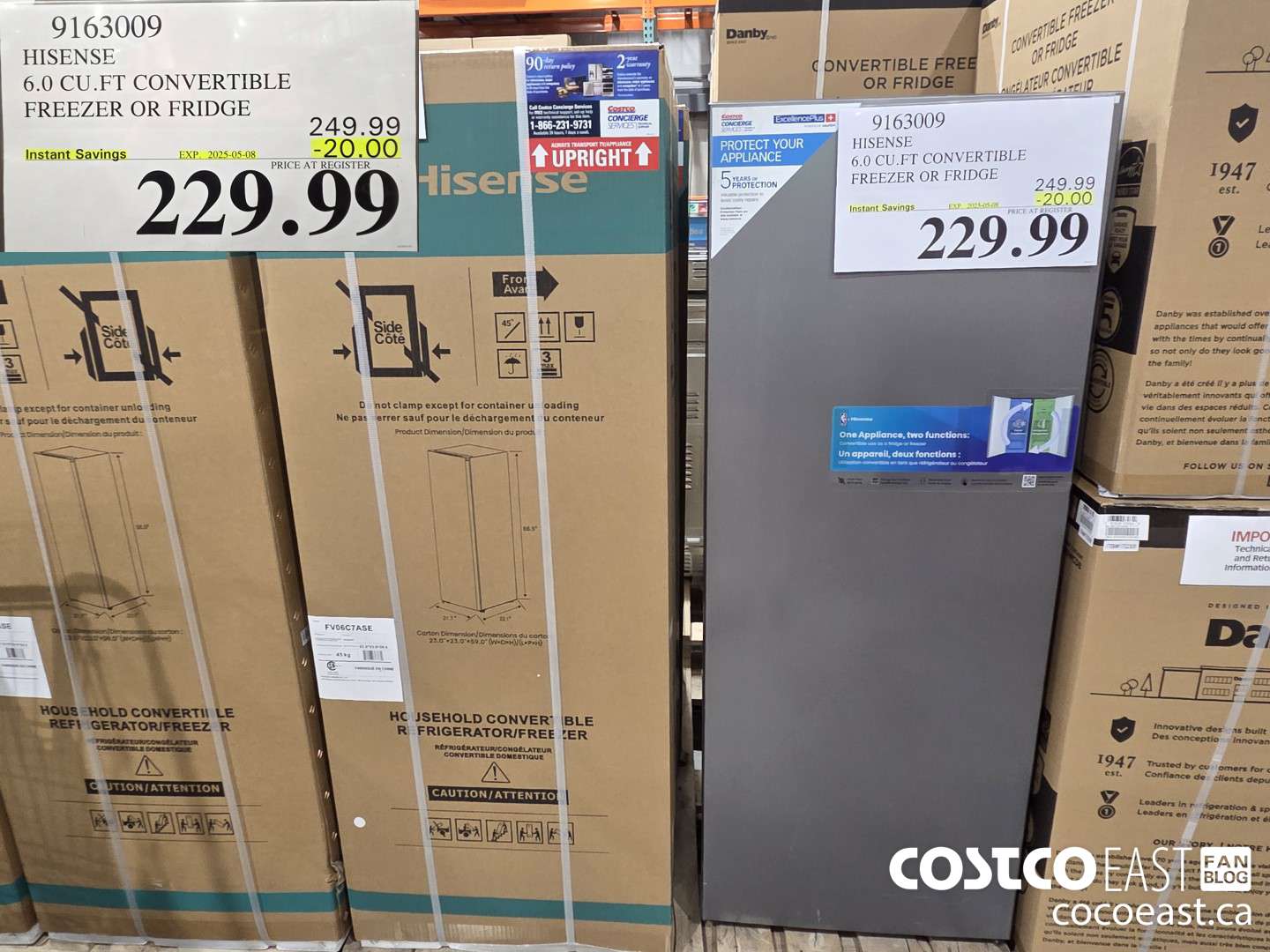 9163009 HISENSE 6.0 CU.FT CONVERTIBLE FREEZER OR FRIDGE ($20.00 INSTANT SAVINGS EXPIRES ON 2025-05-08) $229.99
