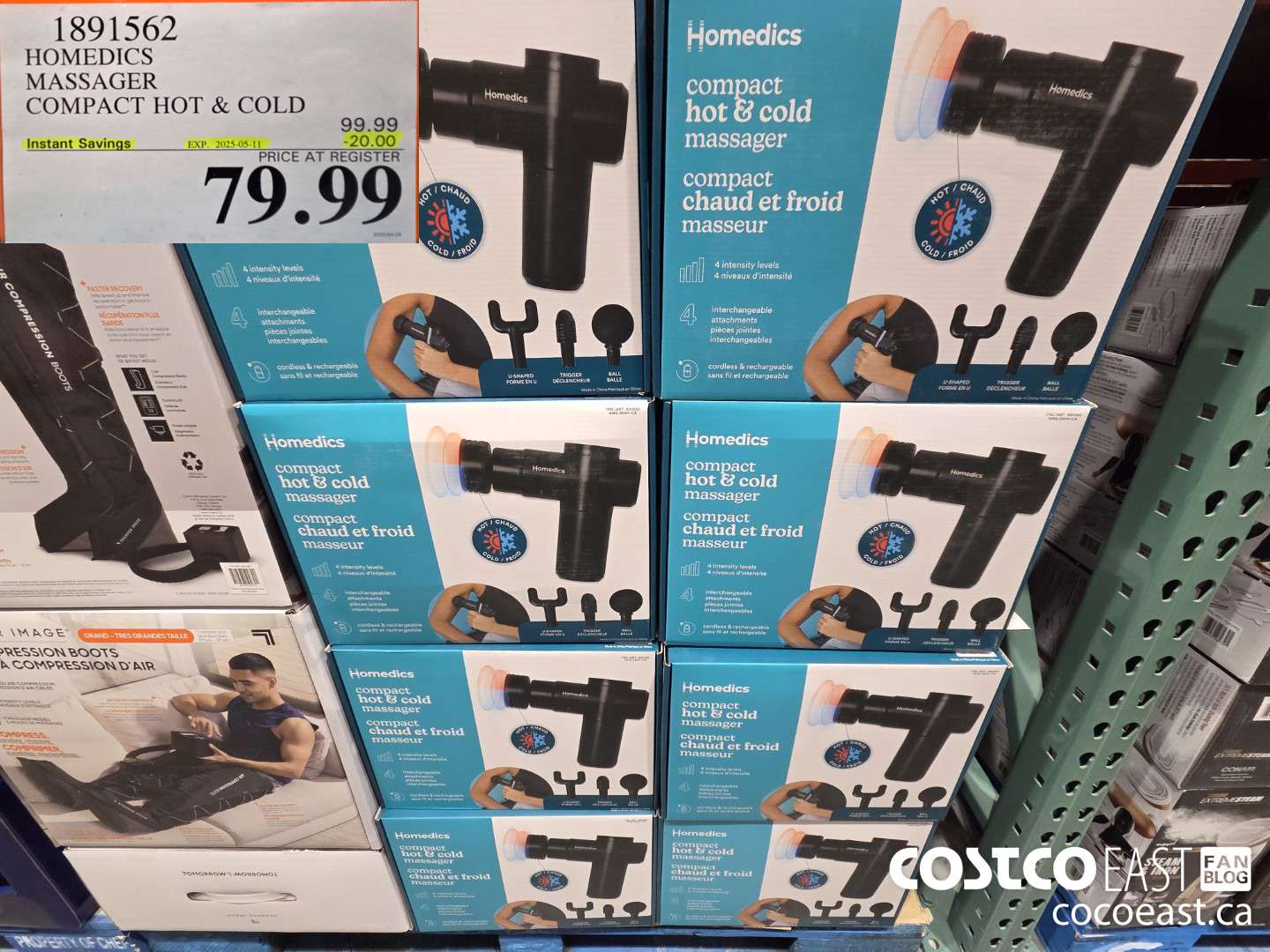 1891562 HOMEDICS MASSAGER COMPACT HOT & COLD ($20.00 INSTANT SAVINGS EXPIRES ON 2025-05-11) $79.99