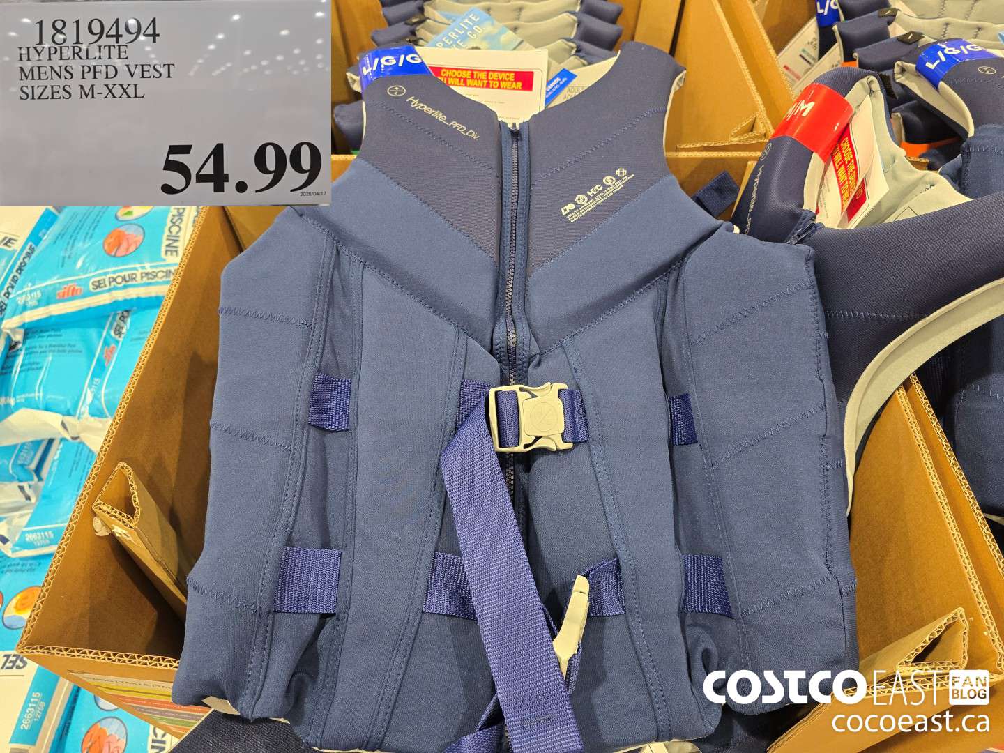 1819494 HYPERCITE MENS PFD VEST SIZES M-XXL $54.99