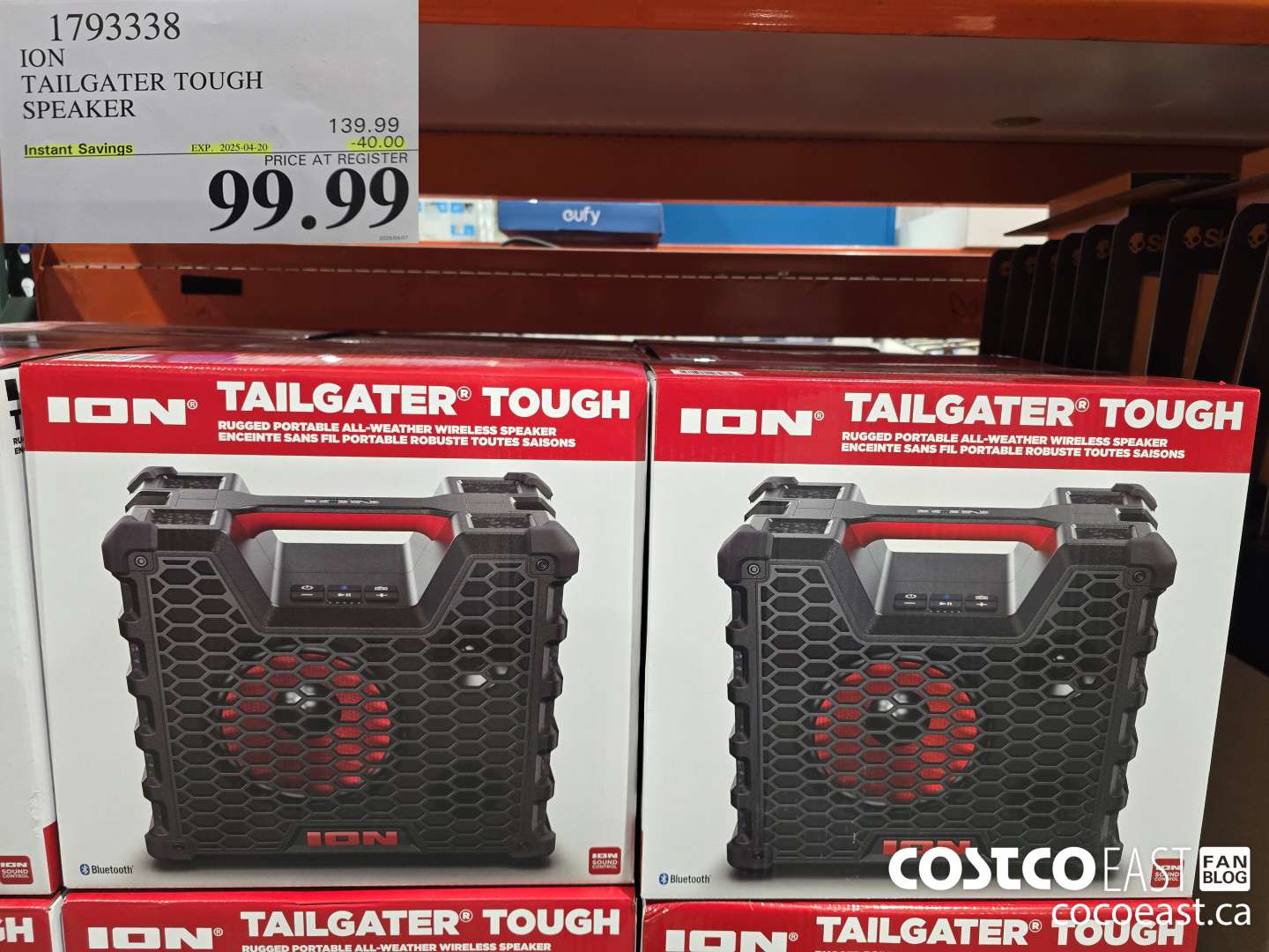 1793338 ION TAILGATER TOUGH SPEAKER 2025-034-20 ($40.00 INSTANT SAVINGS) $99.99