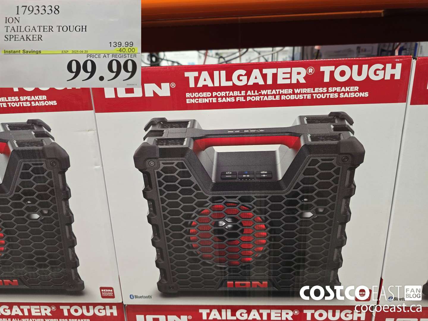 1793338 ION TAILGATER TOUGH SPEAKER ($40.00 INSTANT SAVINGS EXPIRES ON 2025-04-20) $99.99