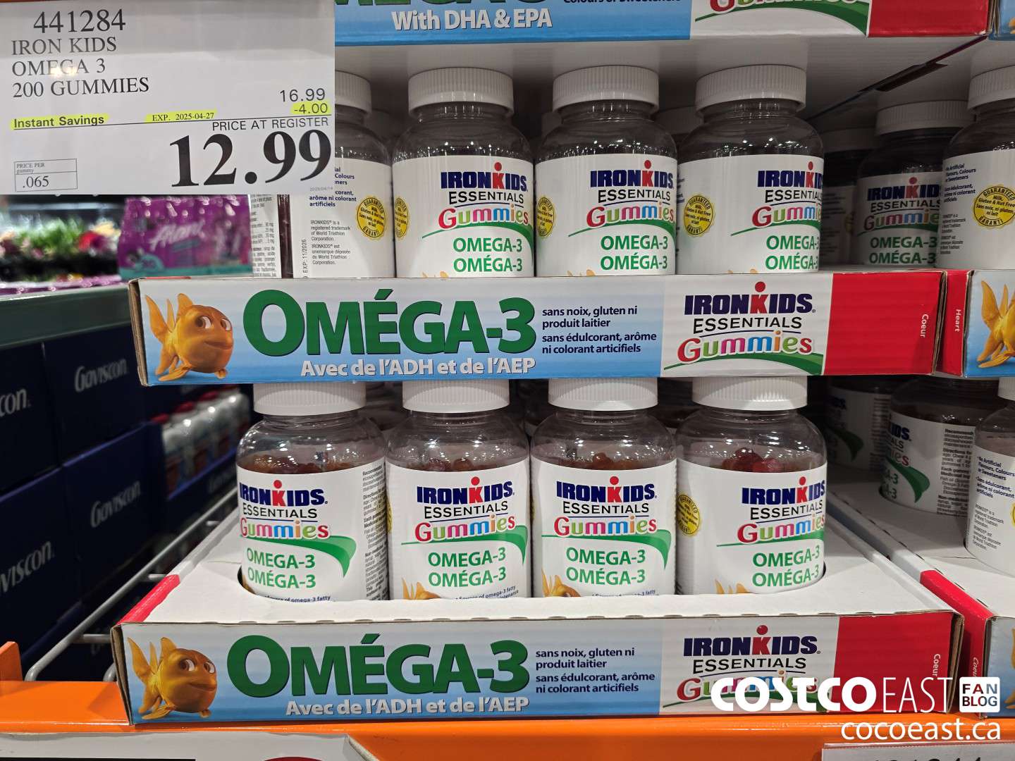 441284 IRON KIDS OMEGA 3 200 GUMMIES ($4.00 INSTANT SAVINGS EXPIRES ON 2025-04-27) $12.99