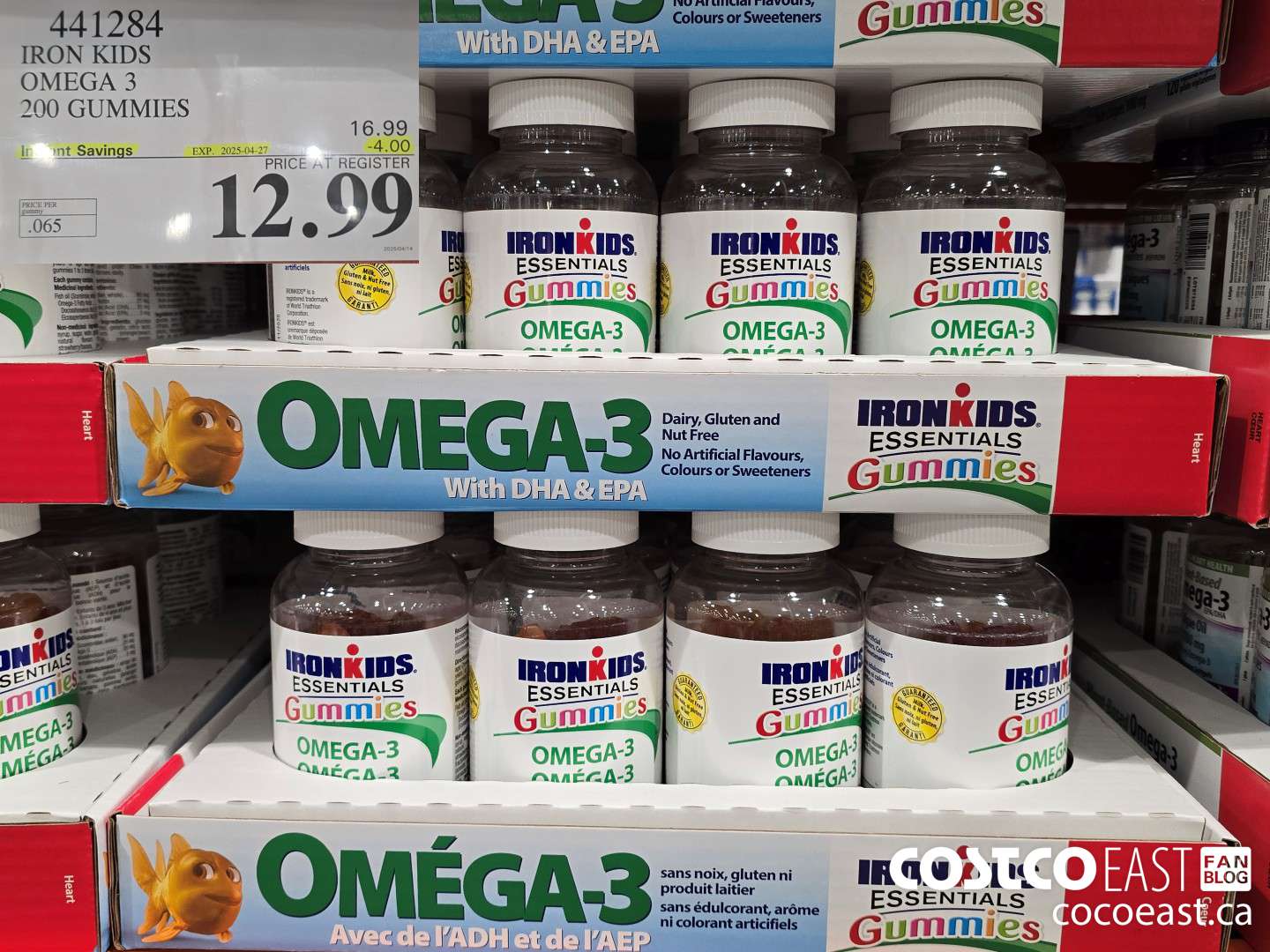 441284 IRON KIDS OMEGA 3 200 GUMMIES ($4.00 INSTANT SAVINGS EXPIRES ON 2025-04-27) $12.99