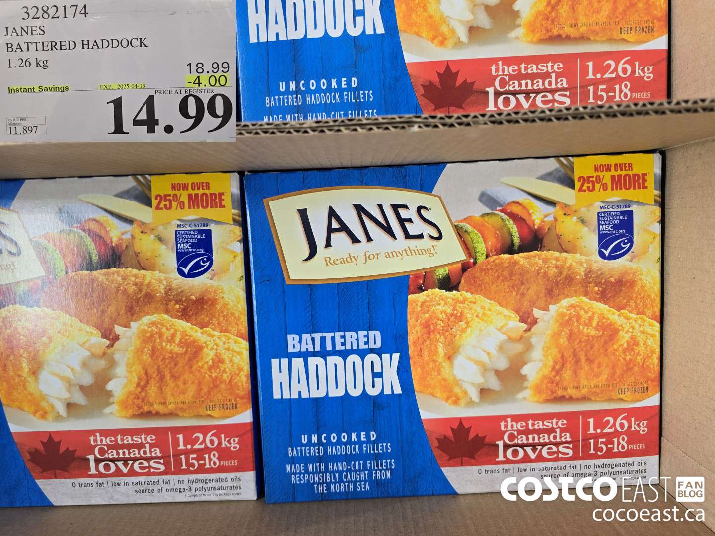 3282174 JANES BATTERED HADDOCK 1.26 kg ($4.00 INSTANT SAVINGS EXPIRES ON 2025-04-13) $14.99