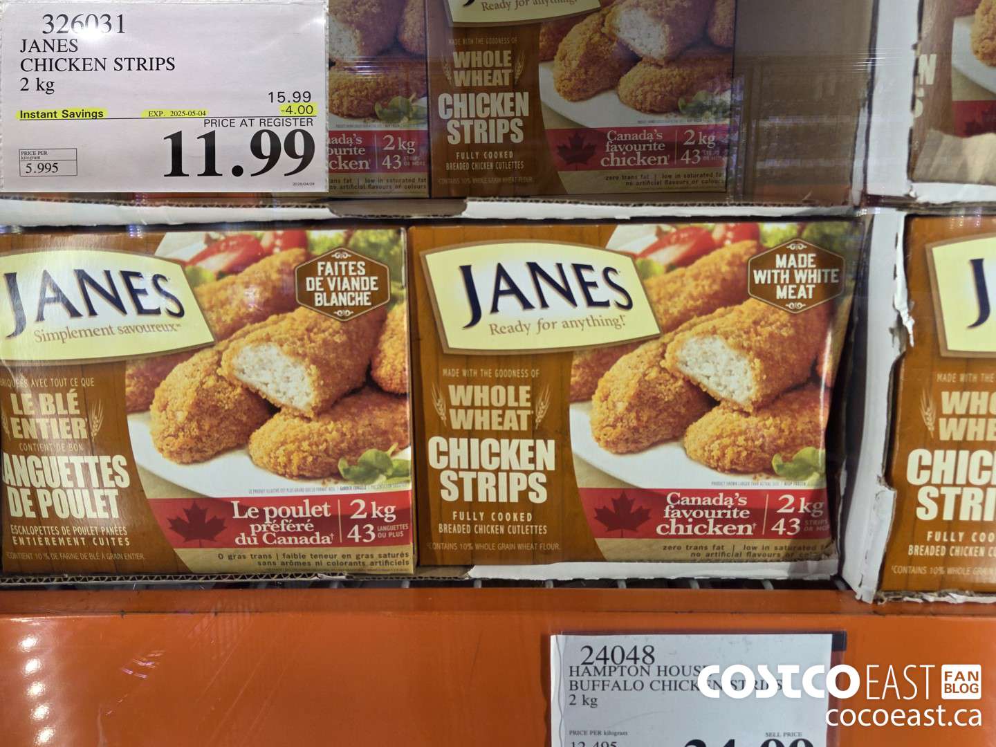 326031 JANES CHICKEN STRIPS 2 kg ($4.00 INSTANT SAVINGS EXPIRES ON 2025-05-04) $11.99