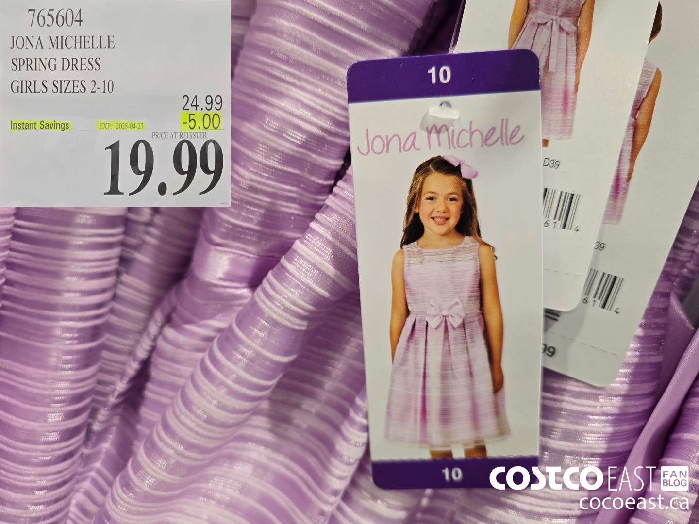 765604 JONA MICHELLE DRESS GIRLS SIZES 2-10 ($5.00 INSTANT SAVINGS EXPIRES ON 2024-04-27) $19.99