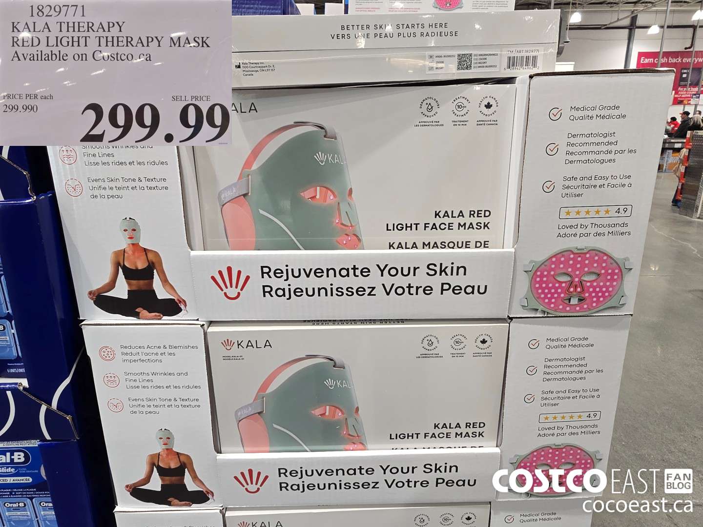 1829771 KALA THERAPY RED LIGHT THERAPY MASK Available on Custco.ca $299.99