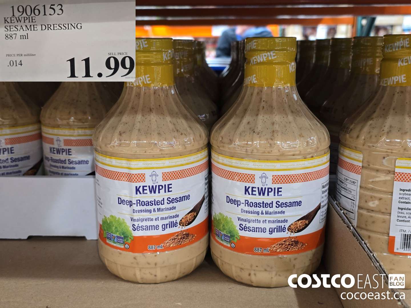 1906153 KEWPIE SESAME DRESSING 887 ml $11.99