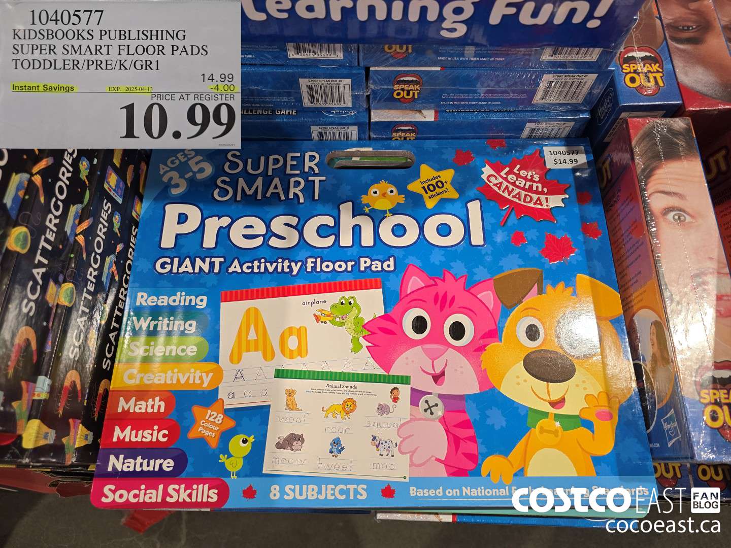 1040577 KIDSBOOKS PUBLISHING SUPER SMART FLOOR PADS TODDLER/PRE/K/GR1 ($4.00 INSTANT SAVINGS EXPIRES ON 2025-04-13) $10.99