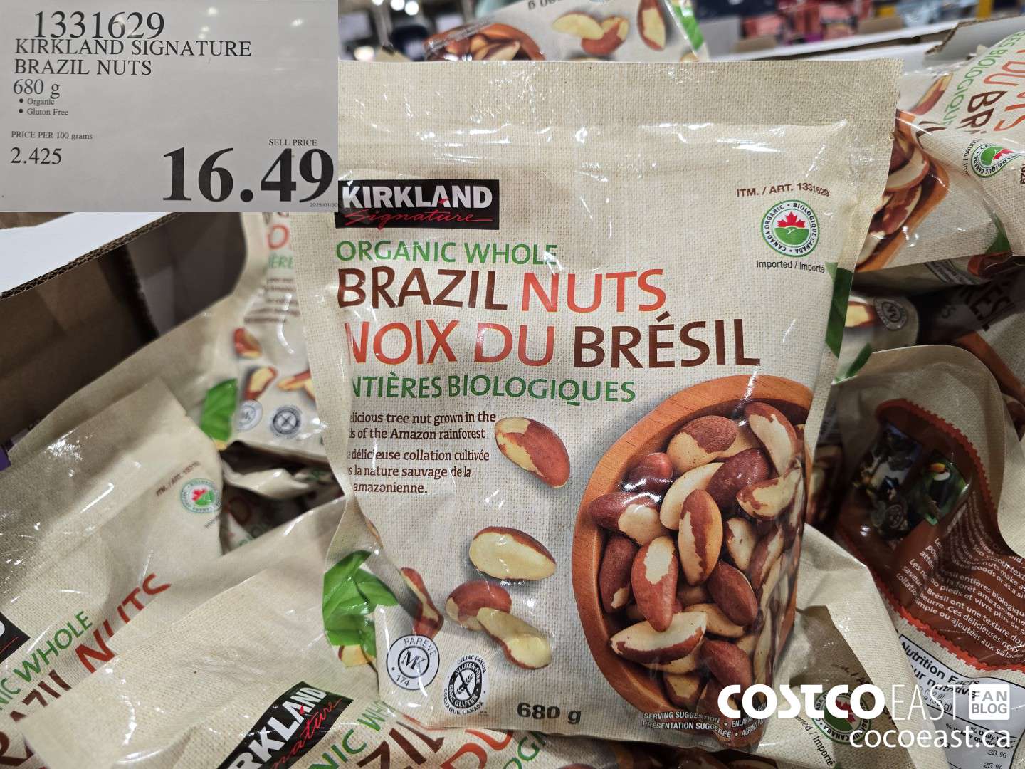 1331629 KIRKLAND SIGNATURE BRAZIL NUTS 680 g $16.49