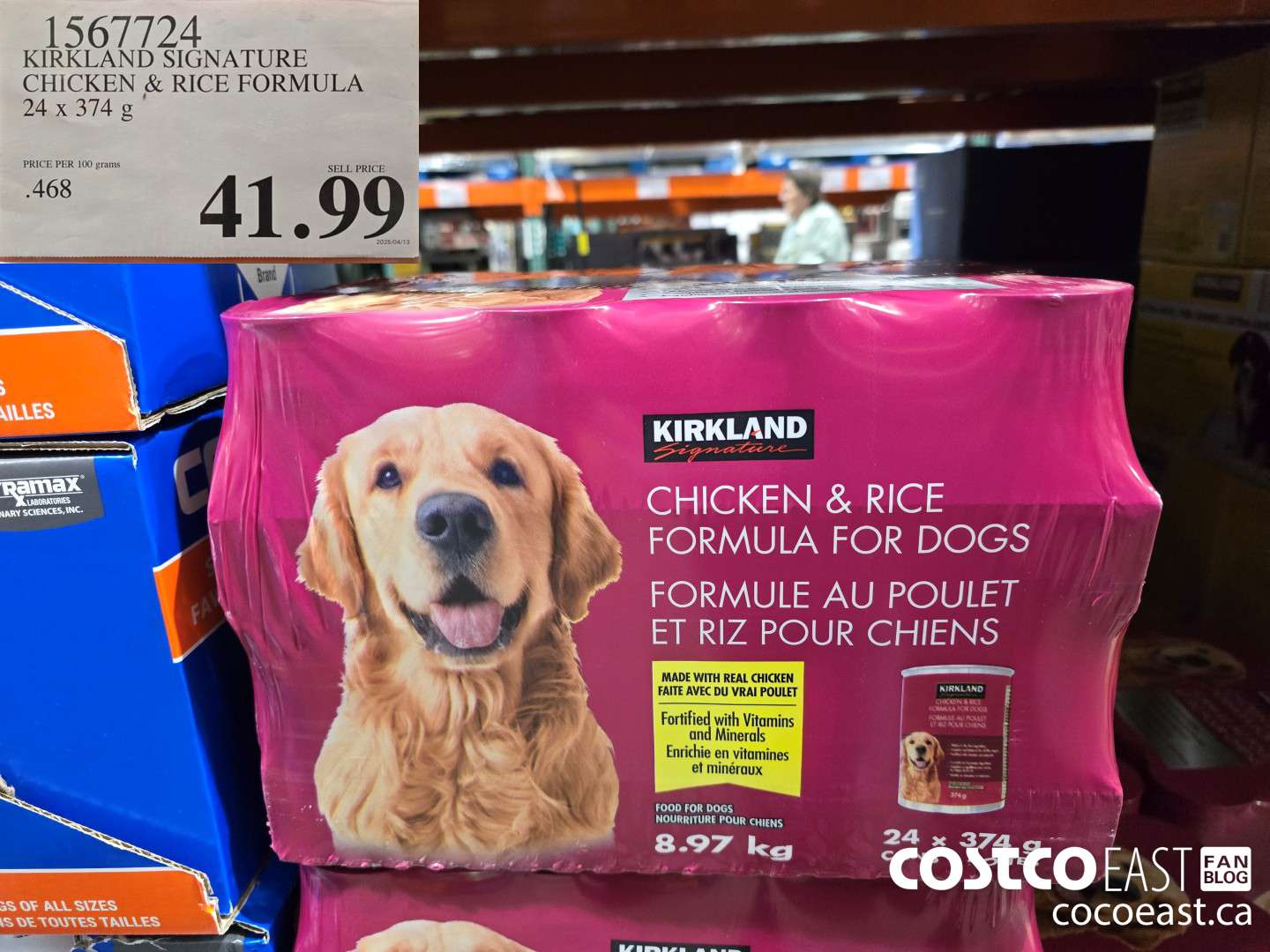 1567724 KIRKLAND SIGNATURE CHICKEN AND RICE FORMULA 24 X 374 G $41.99