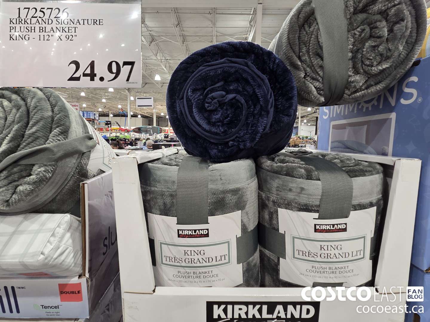 1725726 KIRKLAND SIGNATURE PLUSH BLANKET KING -112