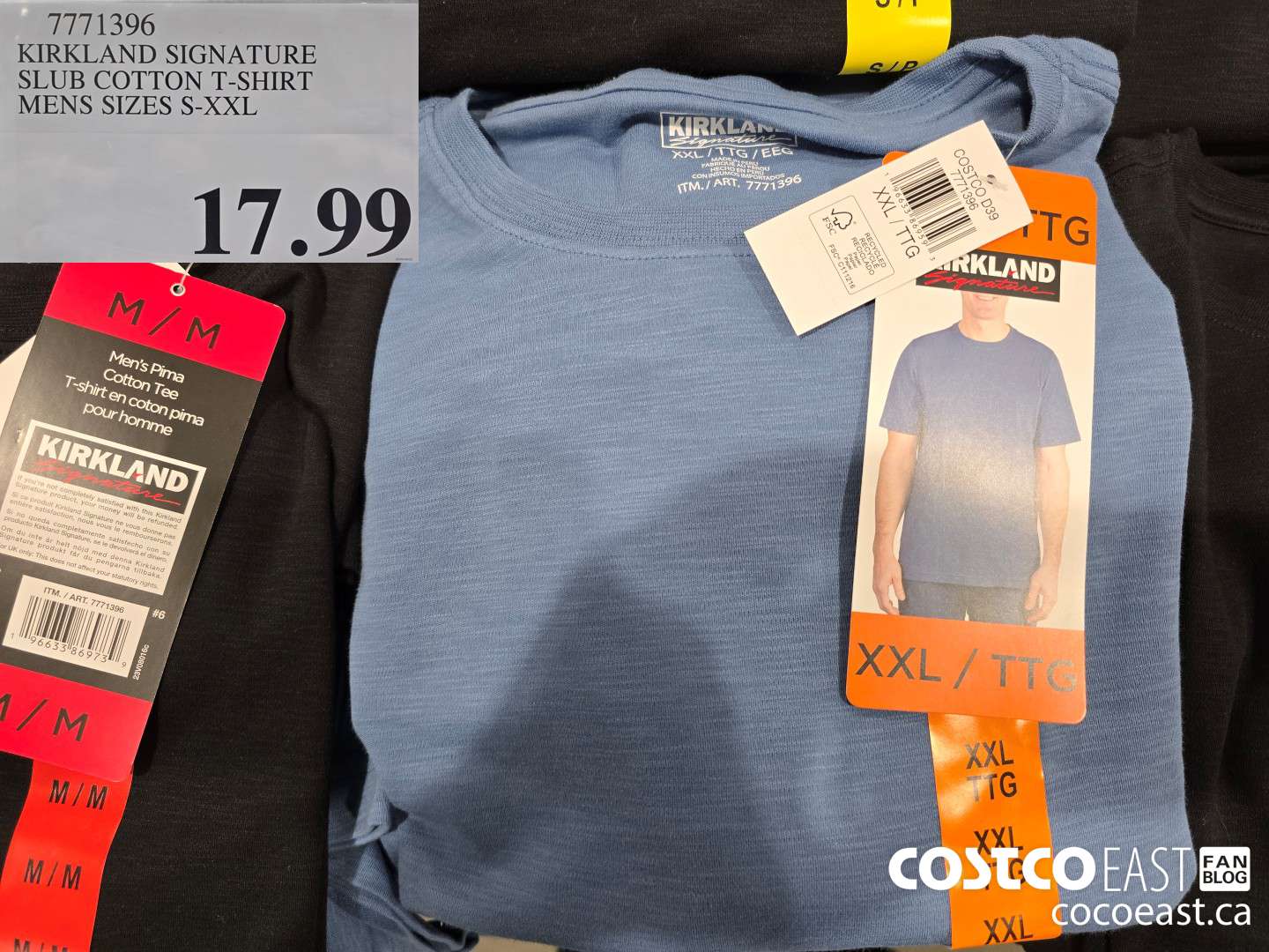 7771396 KIRKLAND SIGNATURE SLUB COTTON T-SHIRT MENS SIZES S-XXL $17.99