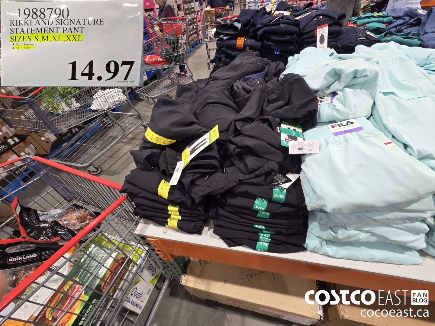 1988790 KIRKLAND SIGNATURE STATEMENT PANT SIZES S.M,XL,XXL $14.97