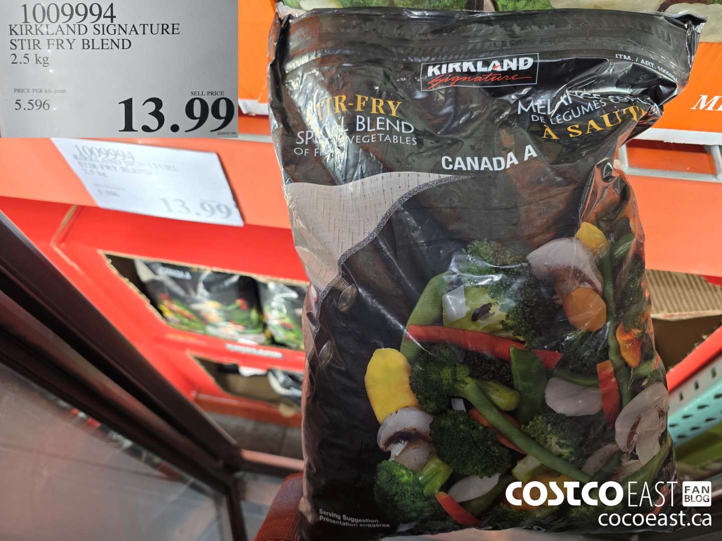 1009994 KIRKLAND SIGNATURE STIR FRY BLEND 2.5 kg $13.99
