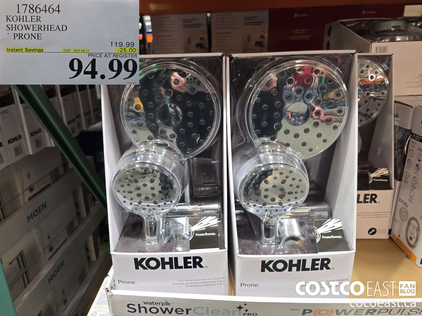 1786464 KOHLER SHOWERHEAD PRONE ($25.00 INSTANT SAVINGS EXPIRES ON 2025-04-13) $94.99