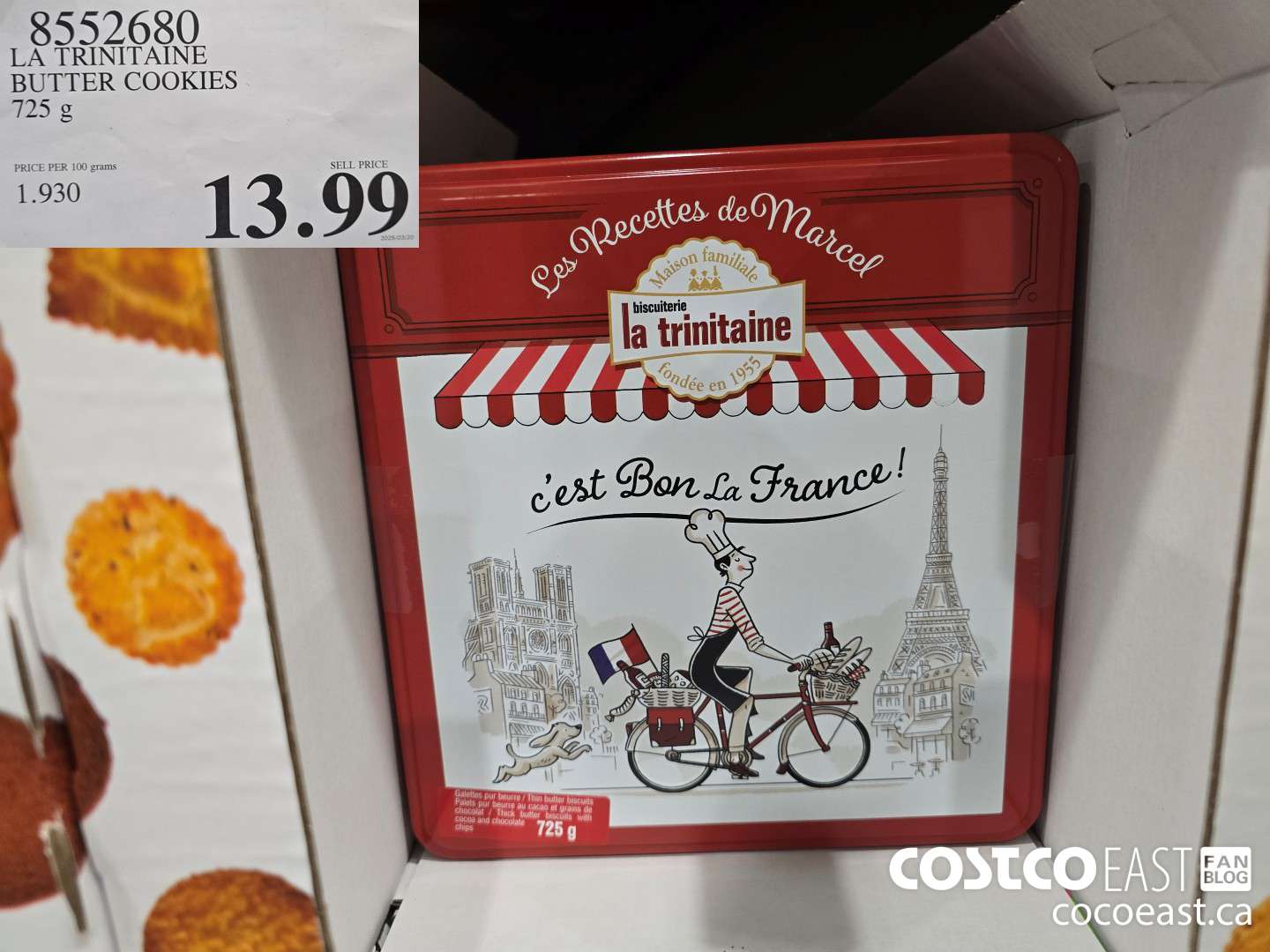 8552680 LA TRINITAINE BUTTER COOKIES 725 G $13.99