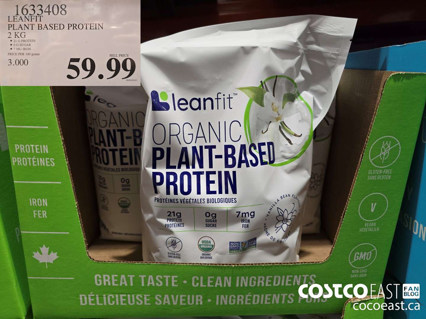1633408 LEANFIT PLANT BASED PROTEIN 2 KG $59.99