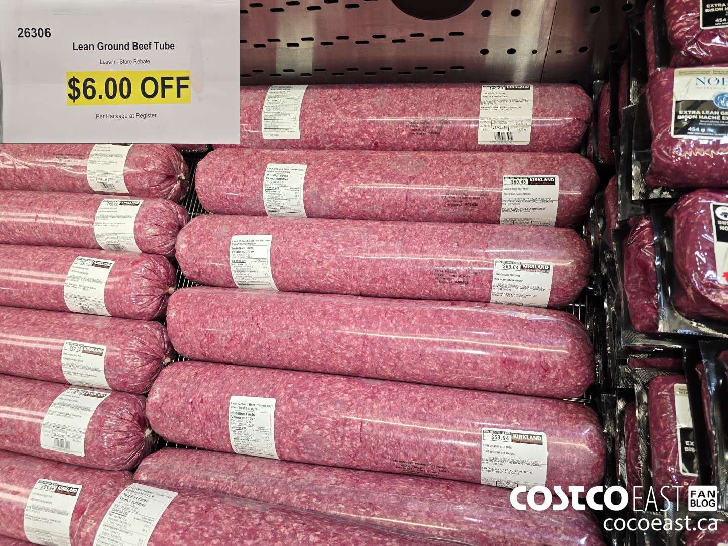 26306 LEAN GROUND BEEF TUBE ($6.00 INSTANT SAVINGS)