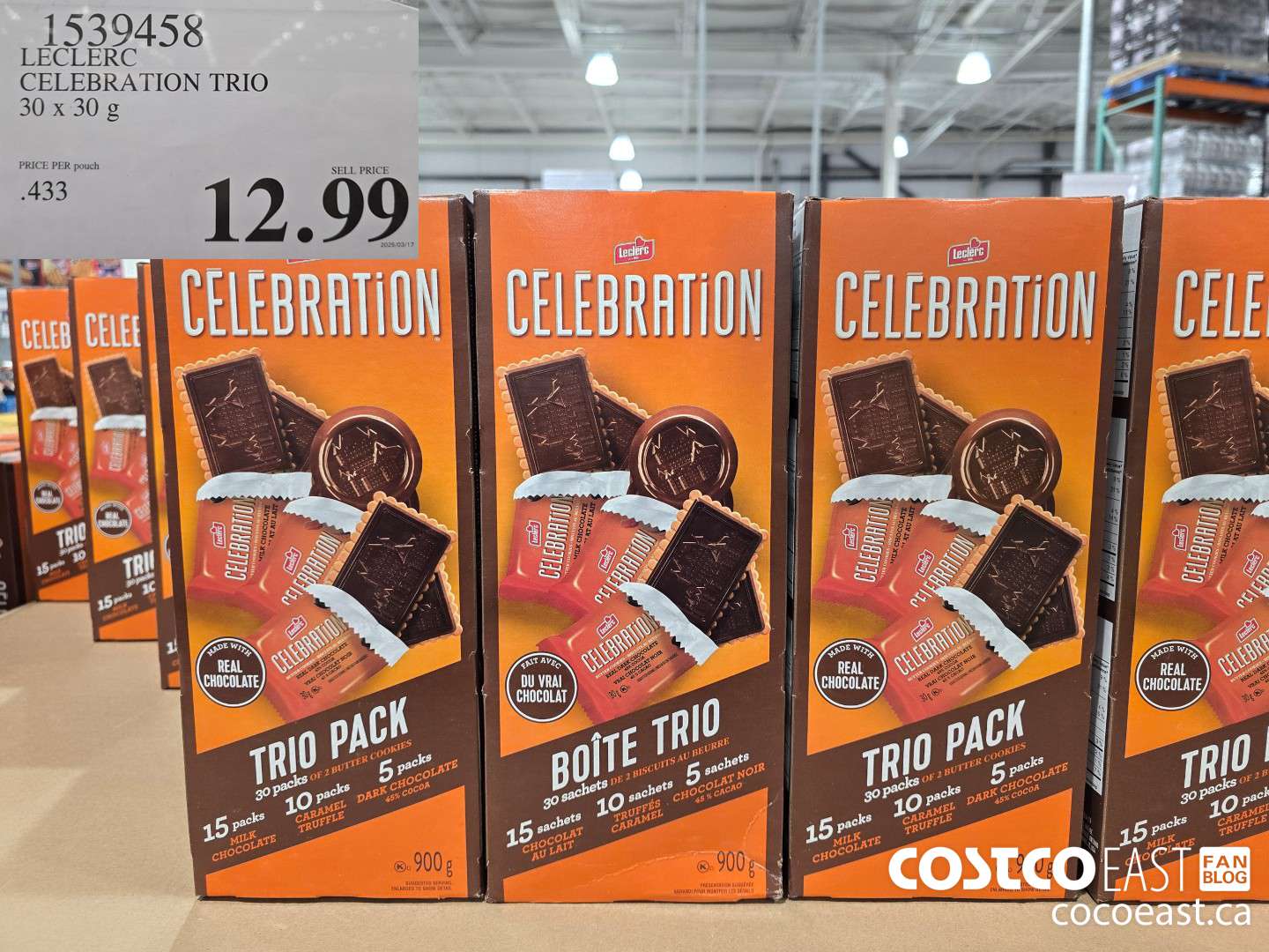 1539458 LECLERC CELEBRATION TRIO 30 x 30g $12.99
