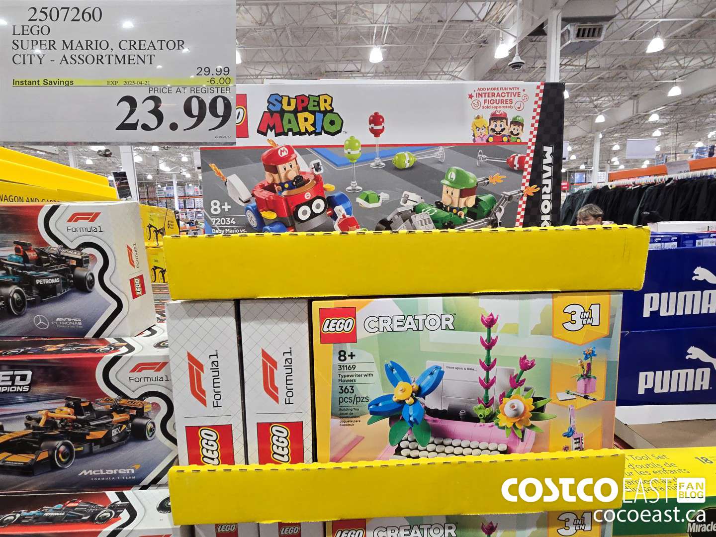 2507260 LEGO SUPER MARIO, CREATOR, CITY - ASSORTMENT ($6.00 INSTANT SAVINGS EXPIRES ON 2025-04-21) $23.99