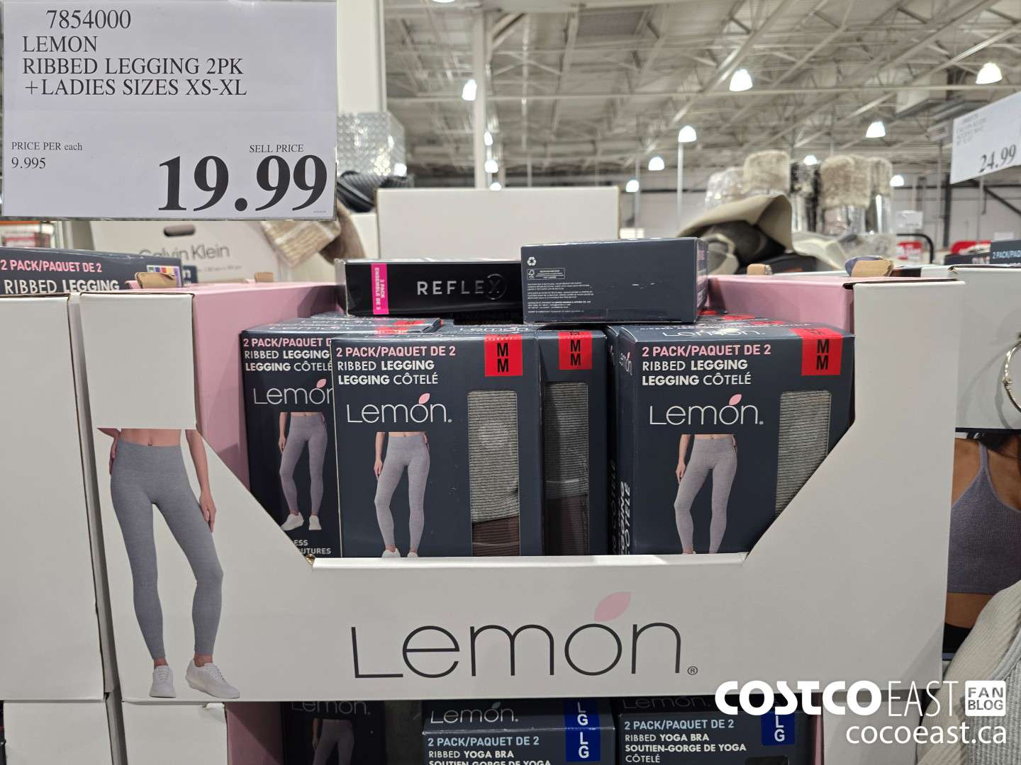 7854000 LEMON RIBBED LEGGING 2PK + LADIES SIZES XS-XL $19.99
