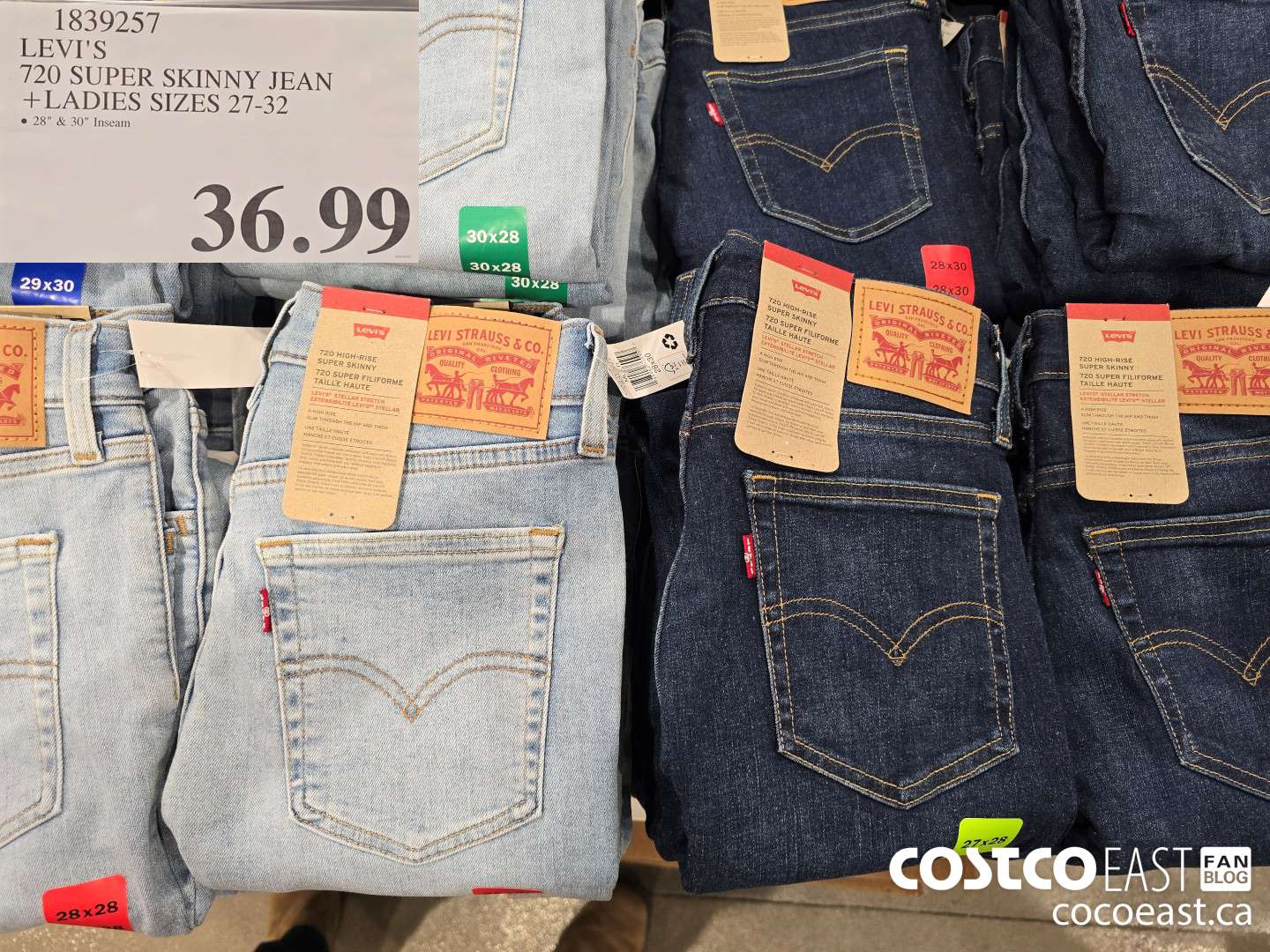 1839257 LEVI'S 720 SUPER SKINNY JEAN + LADIES SIZES 27-32 $36.99