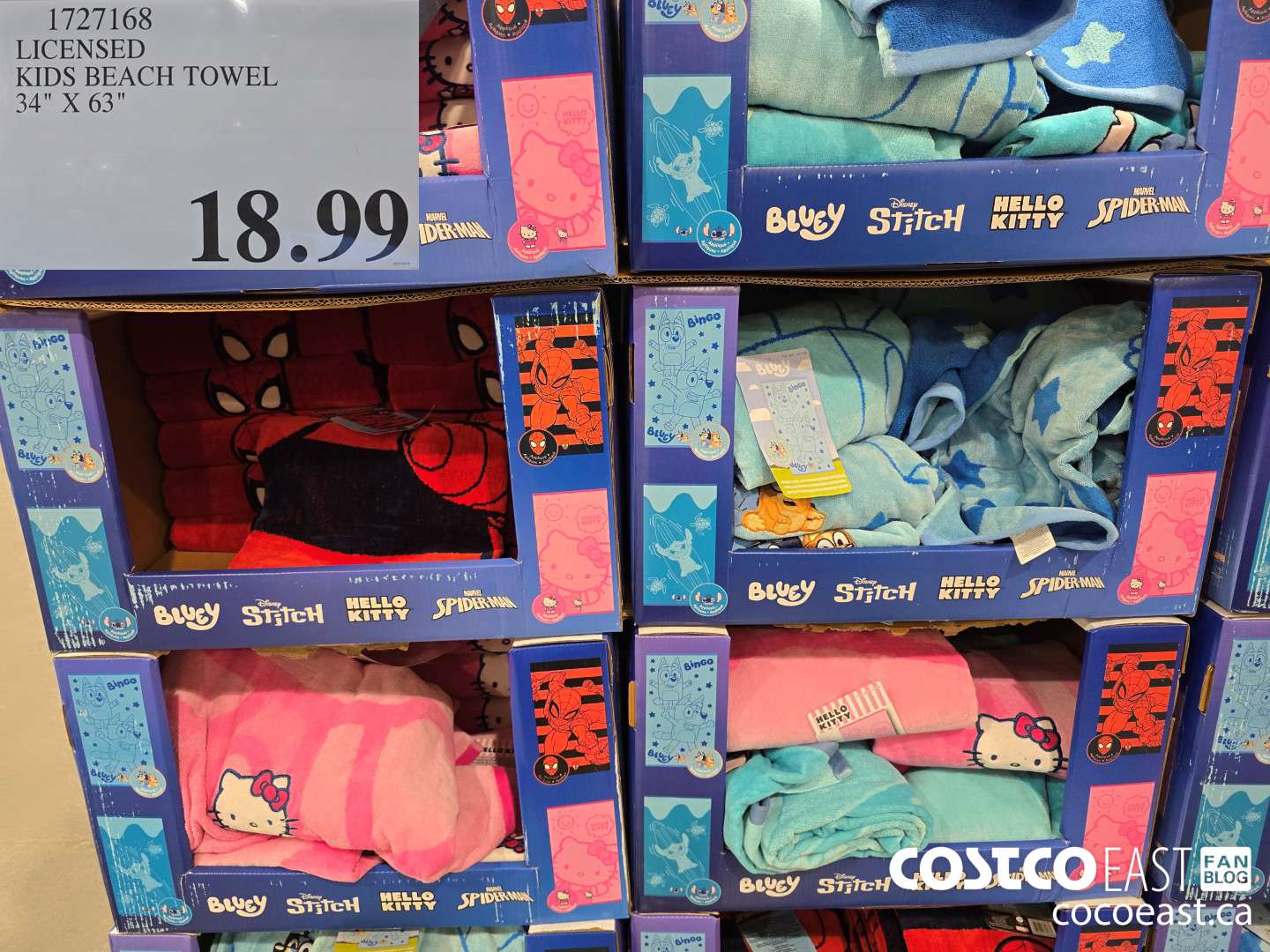 1727168 LICENSED KIDS BEACH TOWEL 34