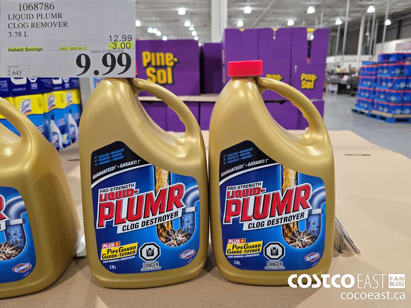 1068786 LIQUID PLUMR CLOG REMOVER 3.78 L ($3.00 INSTANT SAVINGS EXPIRES ON 2025-04-13) $9.99