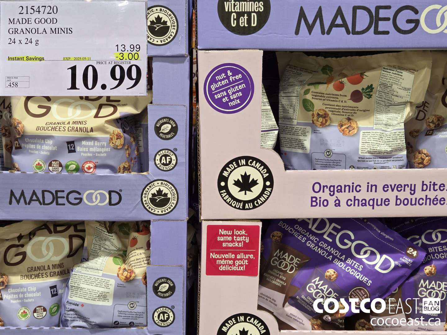 2154720 MADE GOOD GRANOLA MINIS 24x24G  ($3.00 INSTANT SAVINGS EXPIRES ON 2025-05-11) $10.99