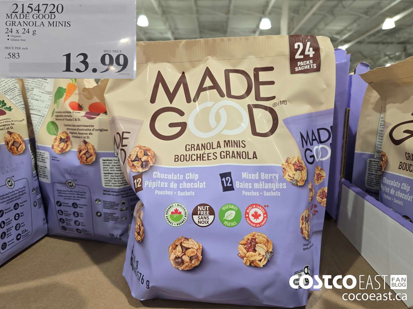 2154720 MADE GOOD GRANOLA MINIS 24x24g $13.99