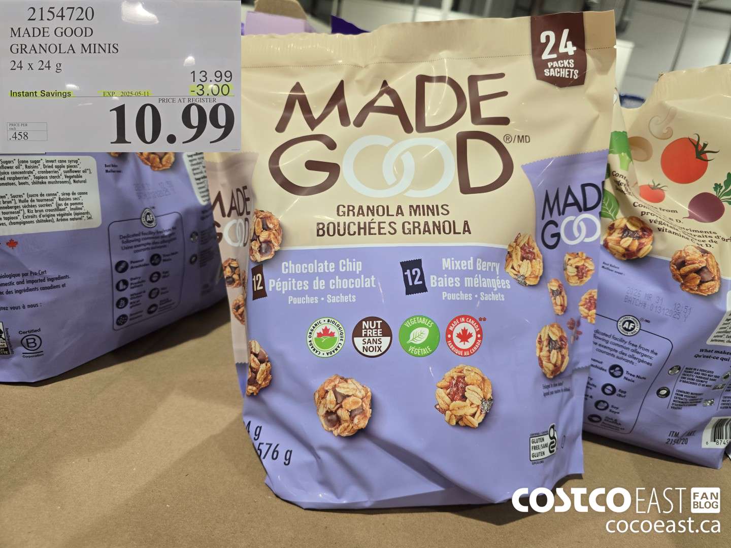 2154720 MADE GOOD GRANOLA MINIS 24x24g ($3.00 INSTANT SAVINGS EXPIRES ON 2025-05-11) $10.99