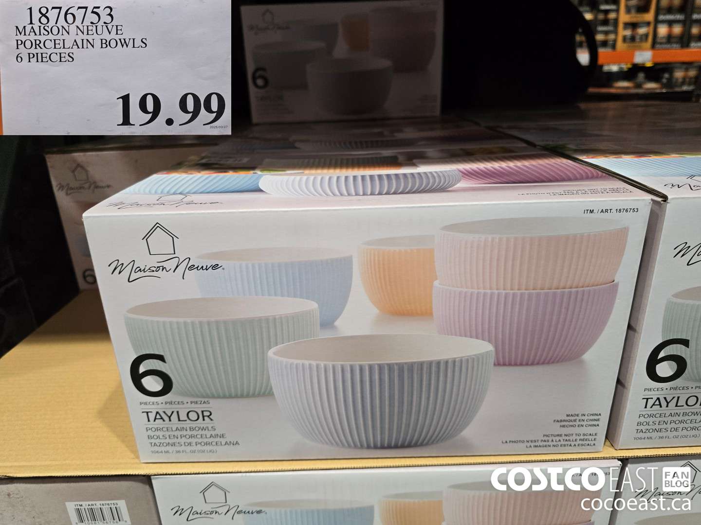 1876753 MAISON NEUVE PORCELAIN BOWLS 6 PIECES $19.99