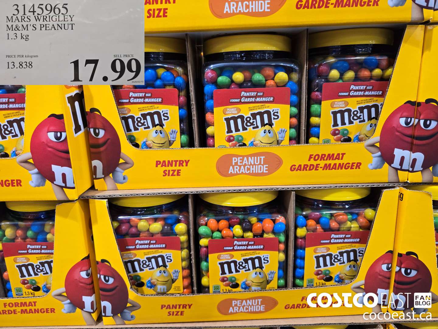 3145965 MARS WRIGLEY M&M'S PEANUT 1.3 KG $17.99