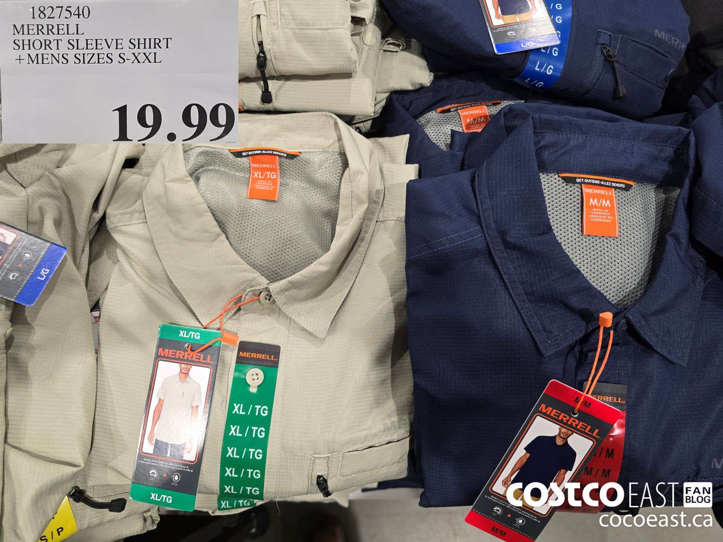 1827540 MERRELL SHORT SLEEVE SHIRT + MENS SIZES S-XxXL $19.99