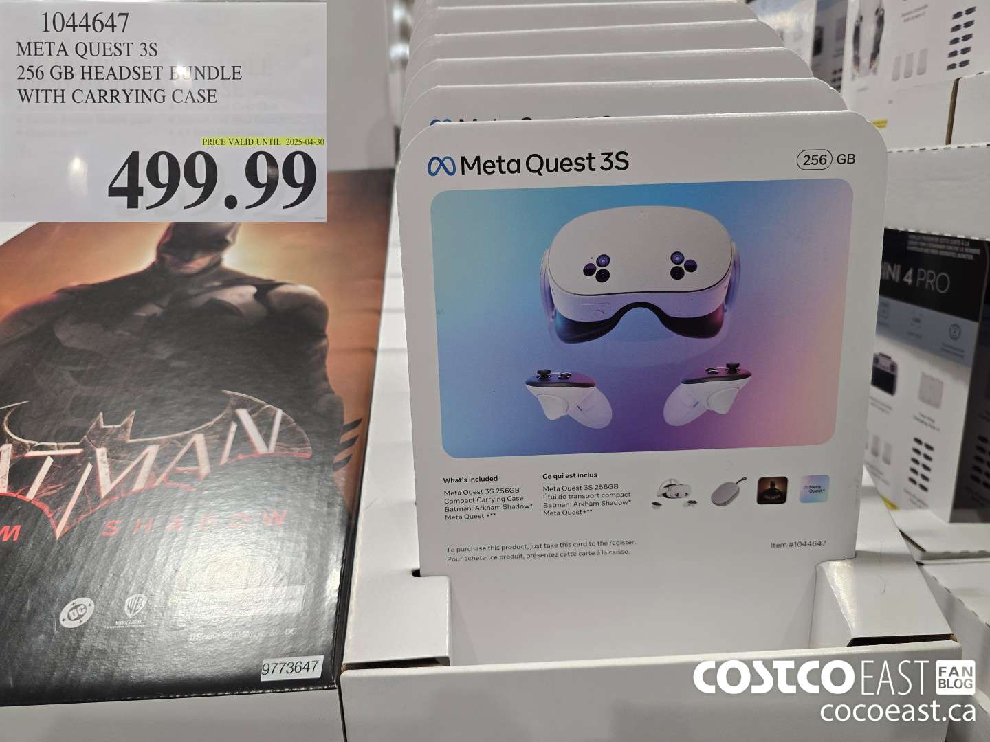 1044647 META QUEST 3S 256GB HEADSET BUNDLE WITH CARRYING CASE $499.99