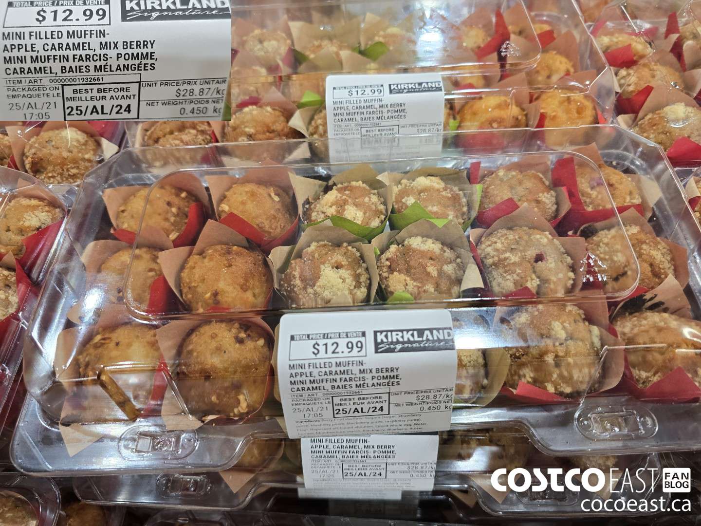 1932661 MINI FILLED MUFFIN APPLE, CARAMEL, MIX BERRY $12.99