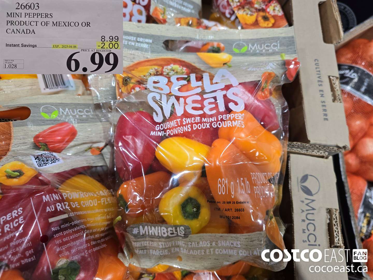 26603 MINI PEPPERS PRODUCT OF MEXICO OR CANADA ($2.00 INSTANT SAVINGS EXPIRES ON 2025-04-06) $6.99