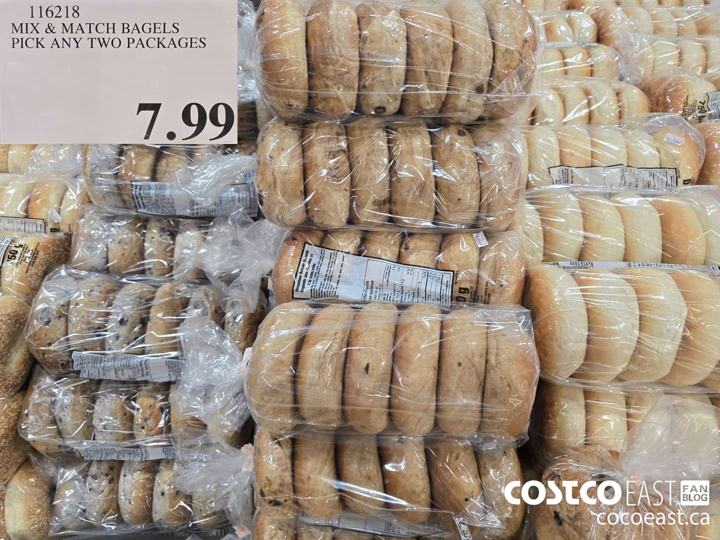 116218 MIX & MATCH BAGELS PICK ANY TWO PACKAGES $7.99