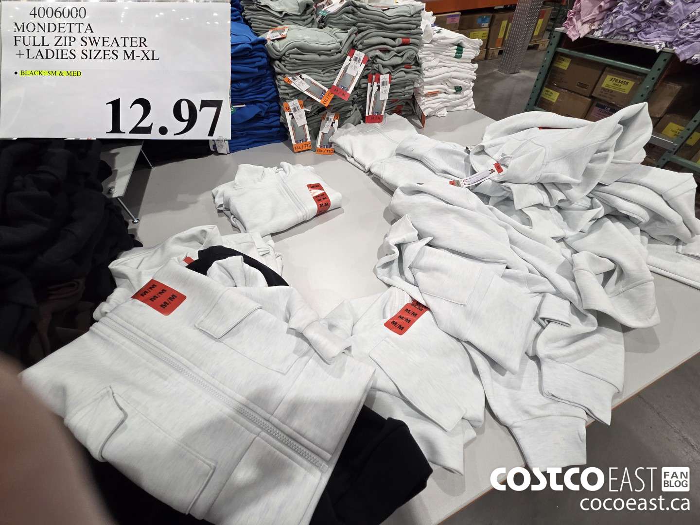 4006000 MONDETTA FULL ZIP SWEATER +LADIES SIZES XS-XL $12.97