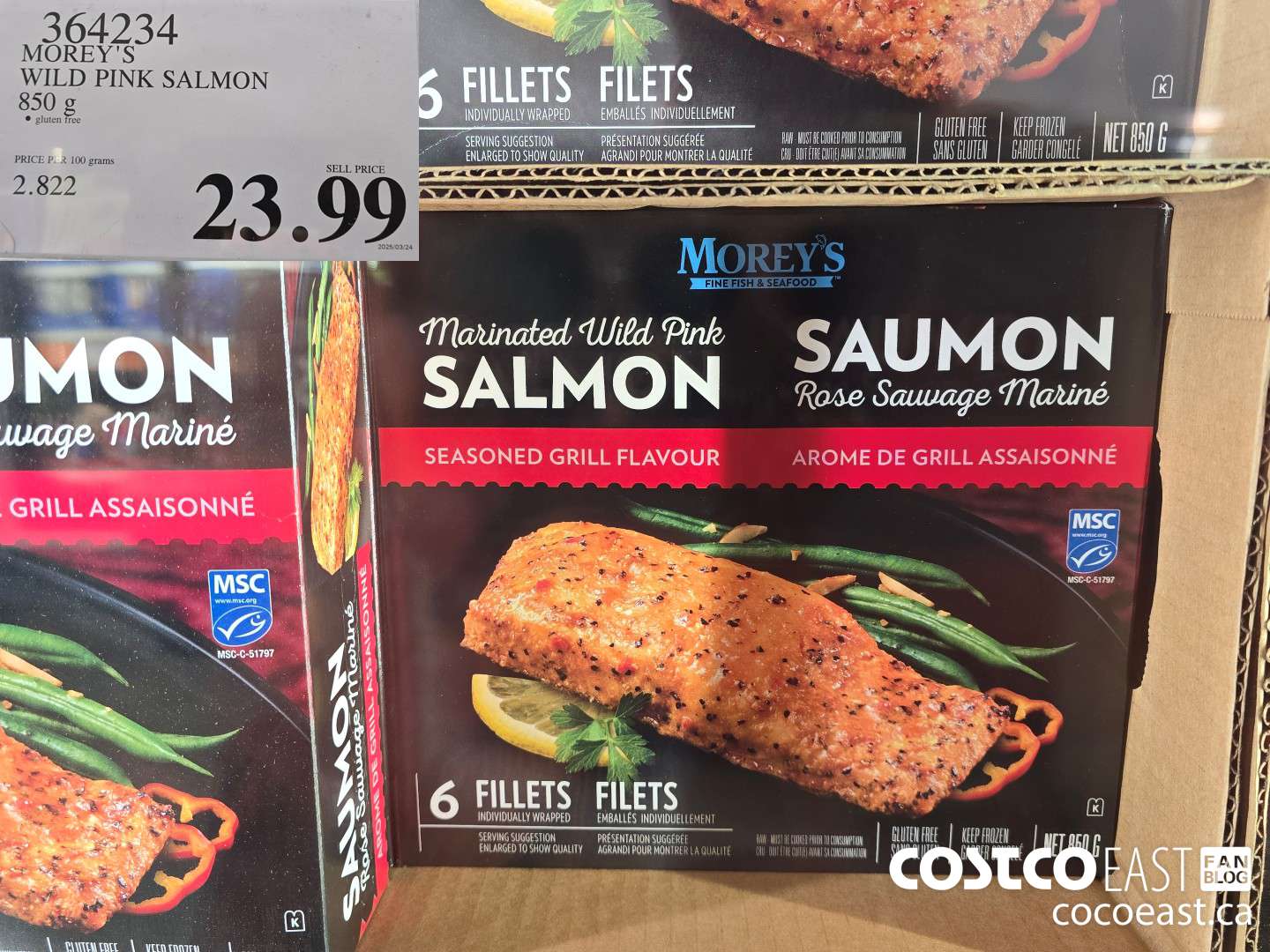 364234 MOREY'S WILD PINK SALMON 850 g $23.99