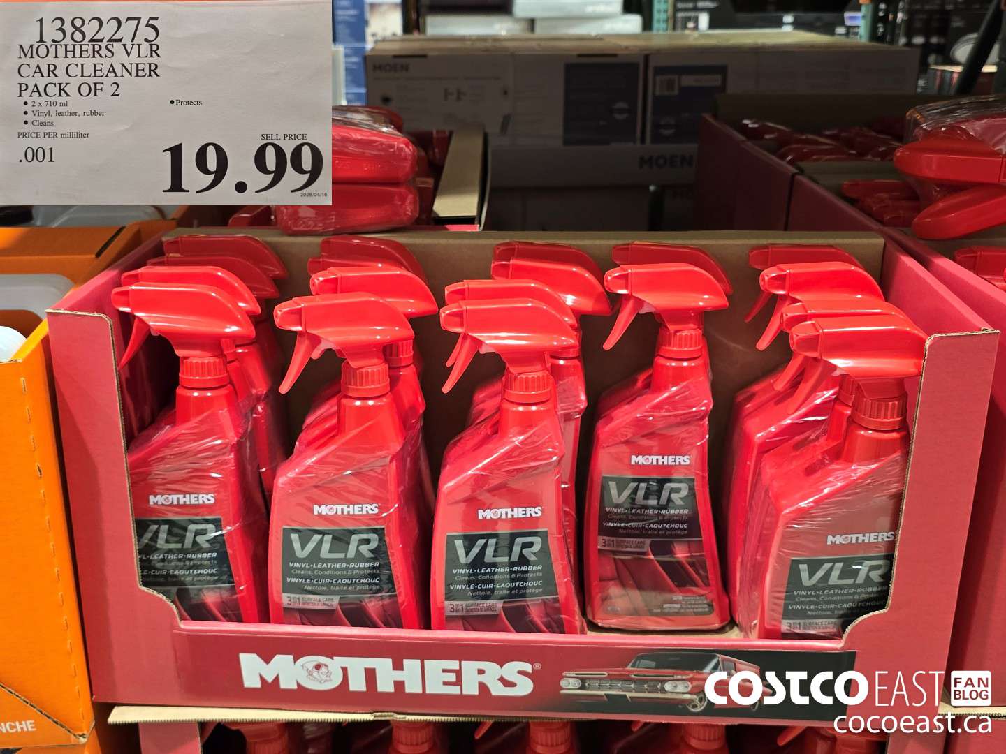 1382275 MOTHERS VLR CAR CLEANER PACK OF 2 $19.99