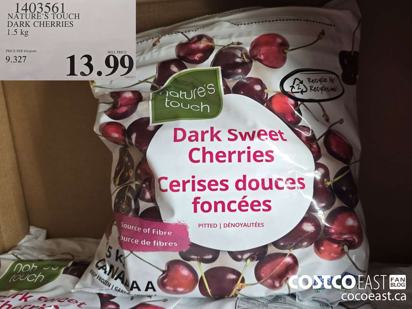 1403561 NATURE'S TOUCH DARK CHERRIES 1.5 kg $12.99