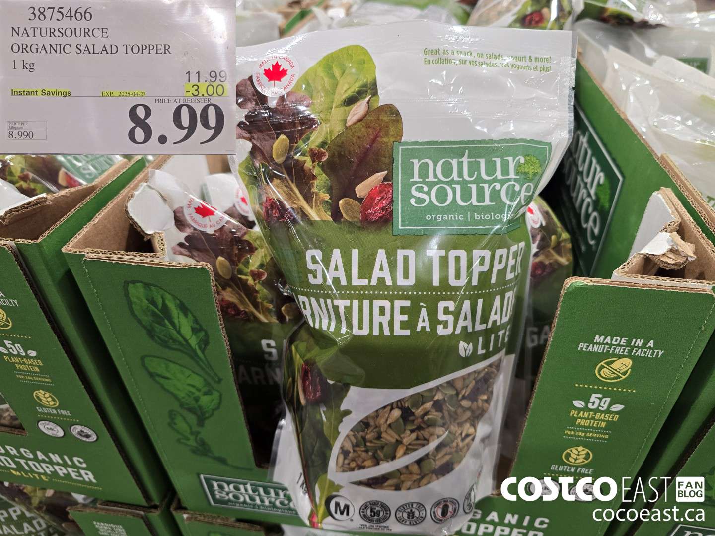 3875466 NATURSOURCE ORGANIC SALAD TOPPER 1 KG ($3.00 INSTANT SAVINGS EXPIRES ON 2025-04-27) $8.99