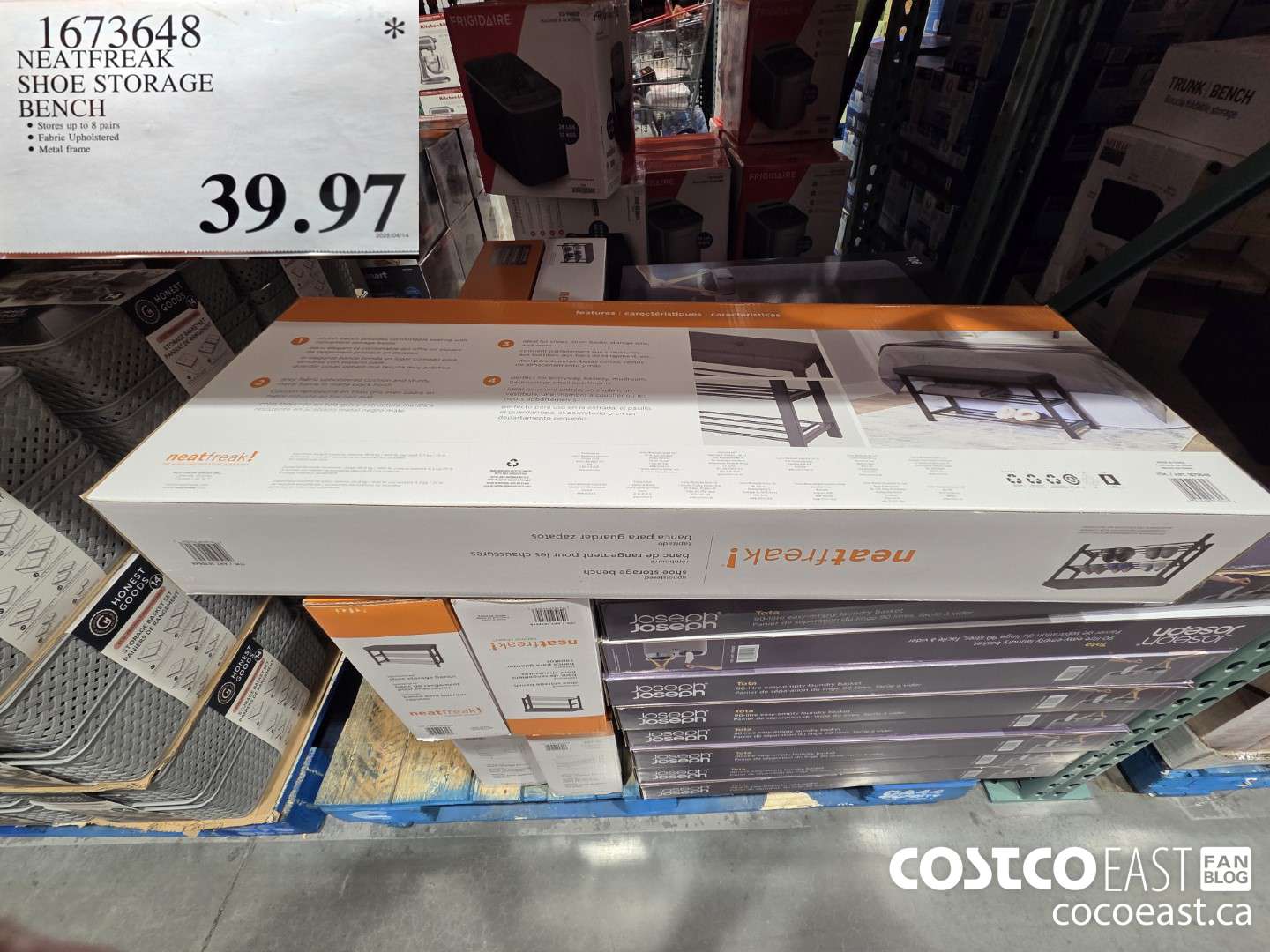 1673648 NEATFREAK SHOE STORAGE BENCH $39.97