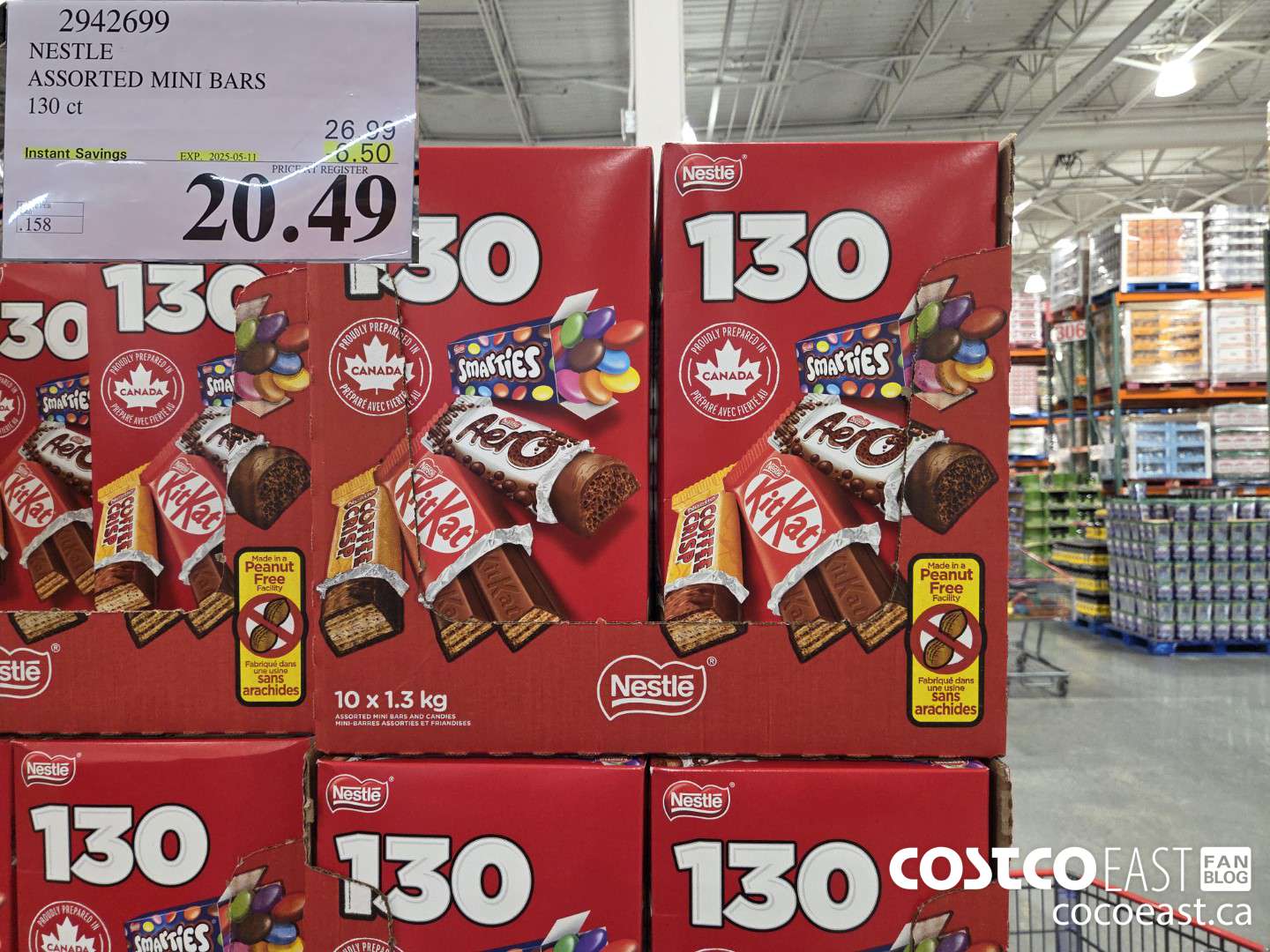 2942699 NESTLE ASSORTED MINI BARS 130 CT ($6.50 INSTANT SAVINGS EXPIRES ON 2025-05-11) $20.49